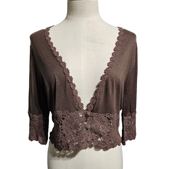 NWT BCBG* Crochet Cardigan - Picture 3 of 3